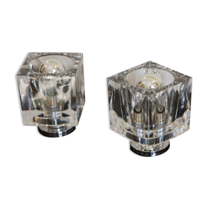 Paire lampes Ice cube