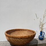 Large round rattan basket