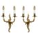 Pair of antique French wall sconces, gilded and bronzed, from the 1920s.