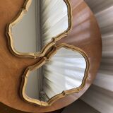 Paire de miroirs baroques 29x42cm