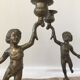 Pair of brass candle holders