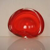 Vintage Italian Red Murano Glass Ashtray, 1960s