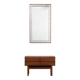 Scandinavian mid-century rosewood mirror with console, Denmark, 1960s