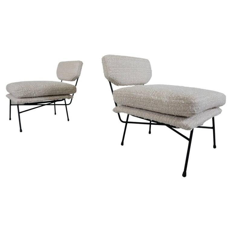 Mid-Century Modern Pair of 'Elettra' Armchairs by Stdio BBPR for Arflex, 1950s