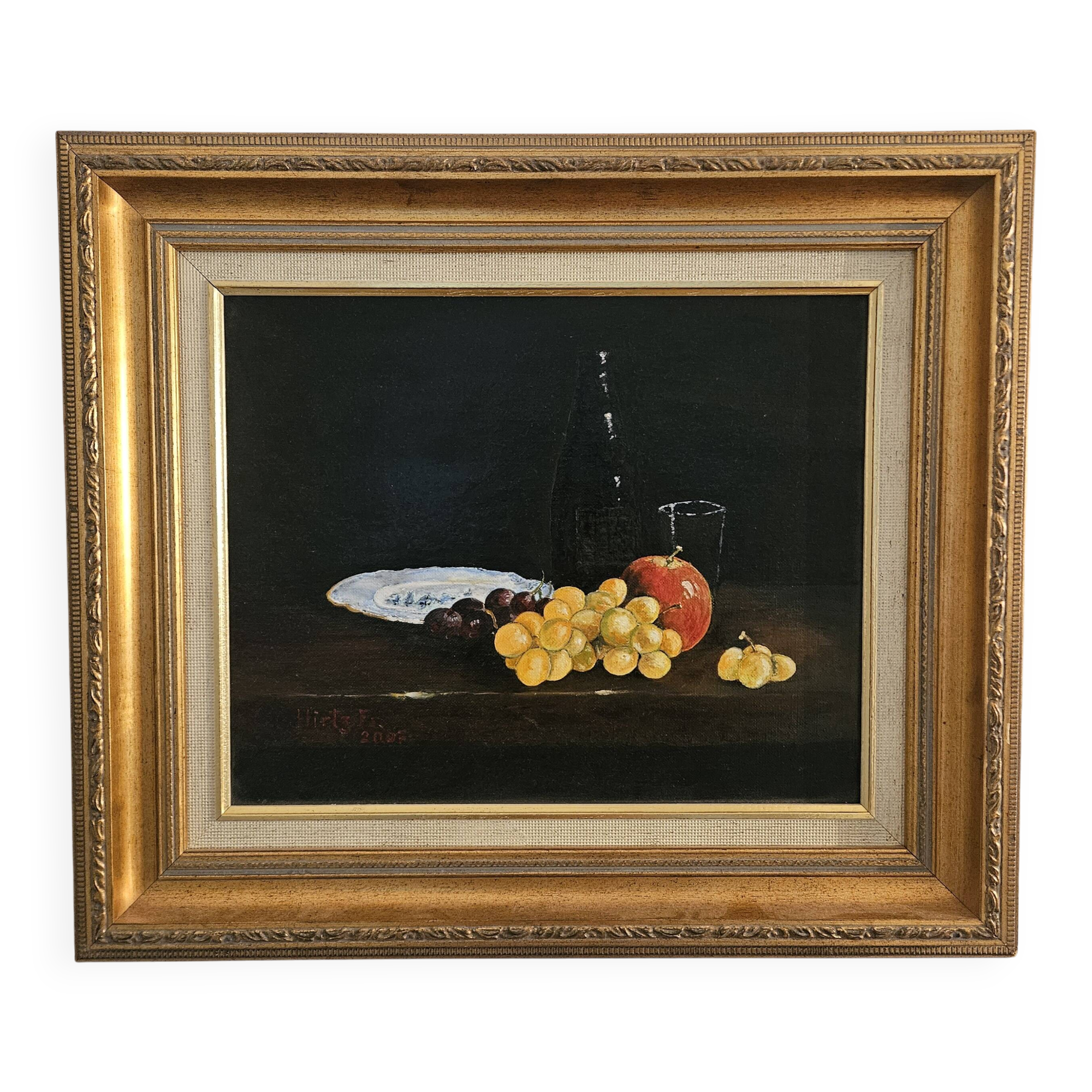 Tableau – Still life on canvas – Signed Hirtz Fr