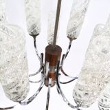 Lustre en teck du milieu du siècle années 1960