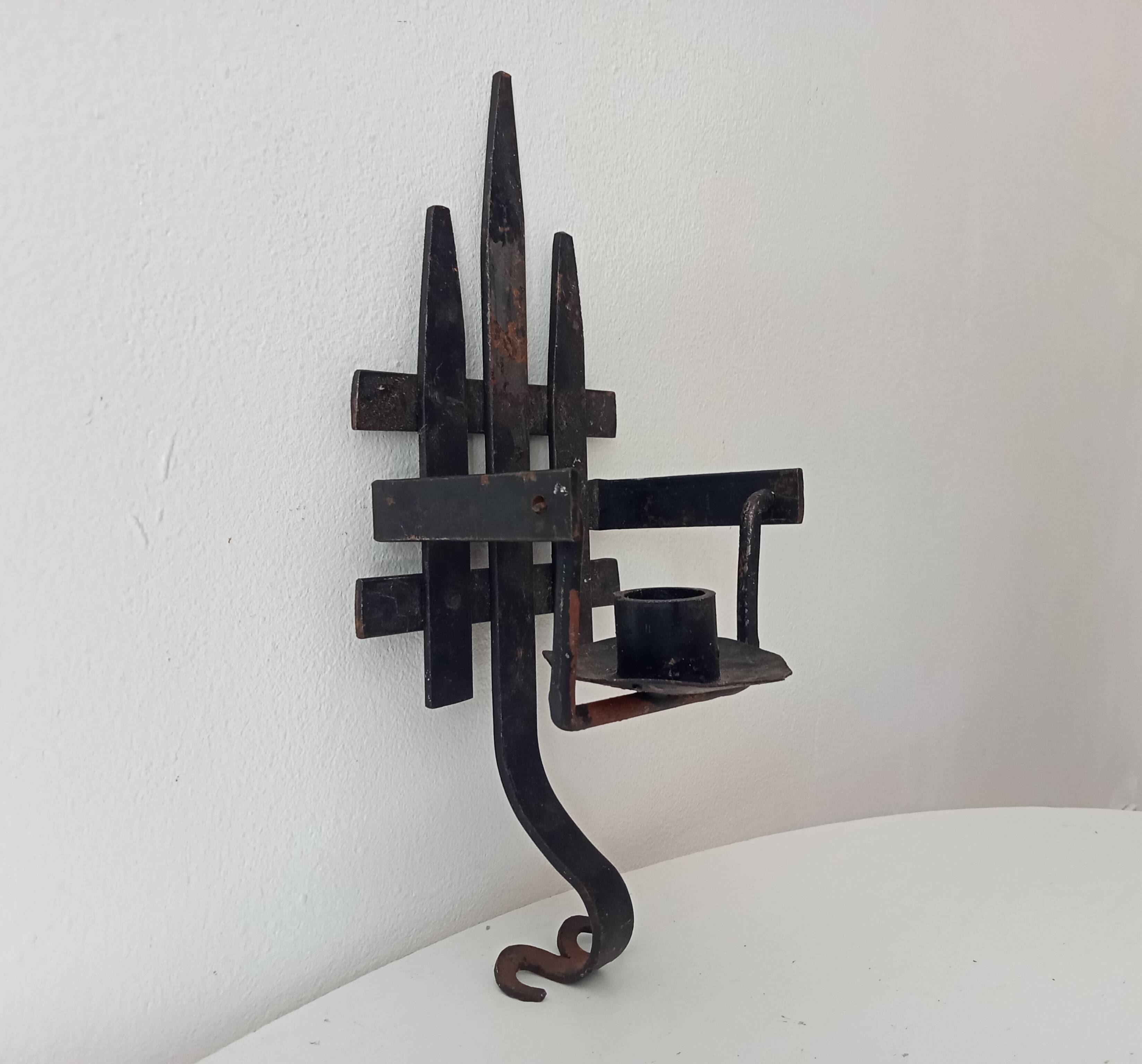 Vintage brutalist wall sconce