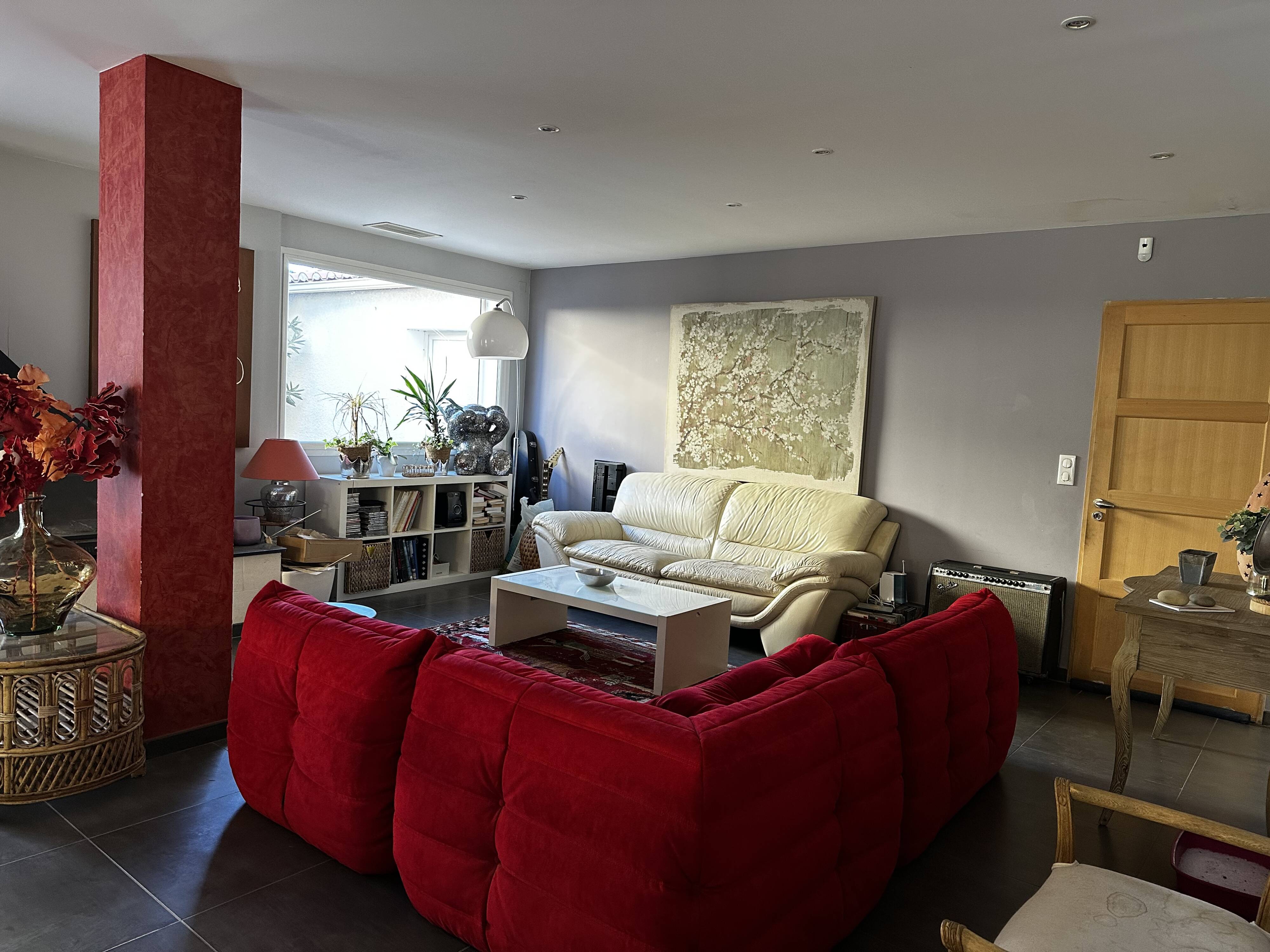 Togo Alcantara red sofa