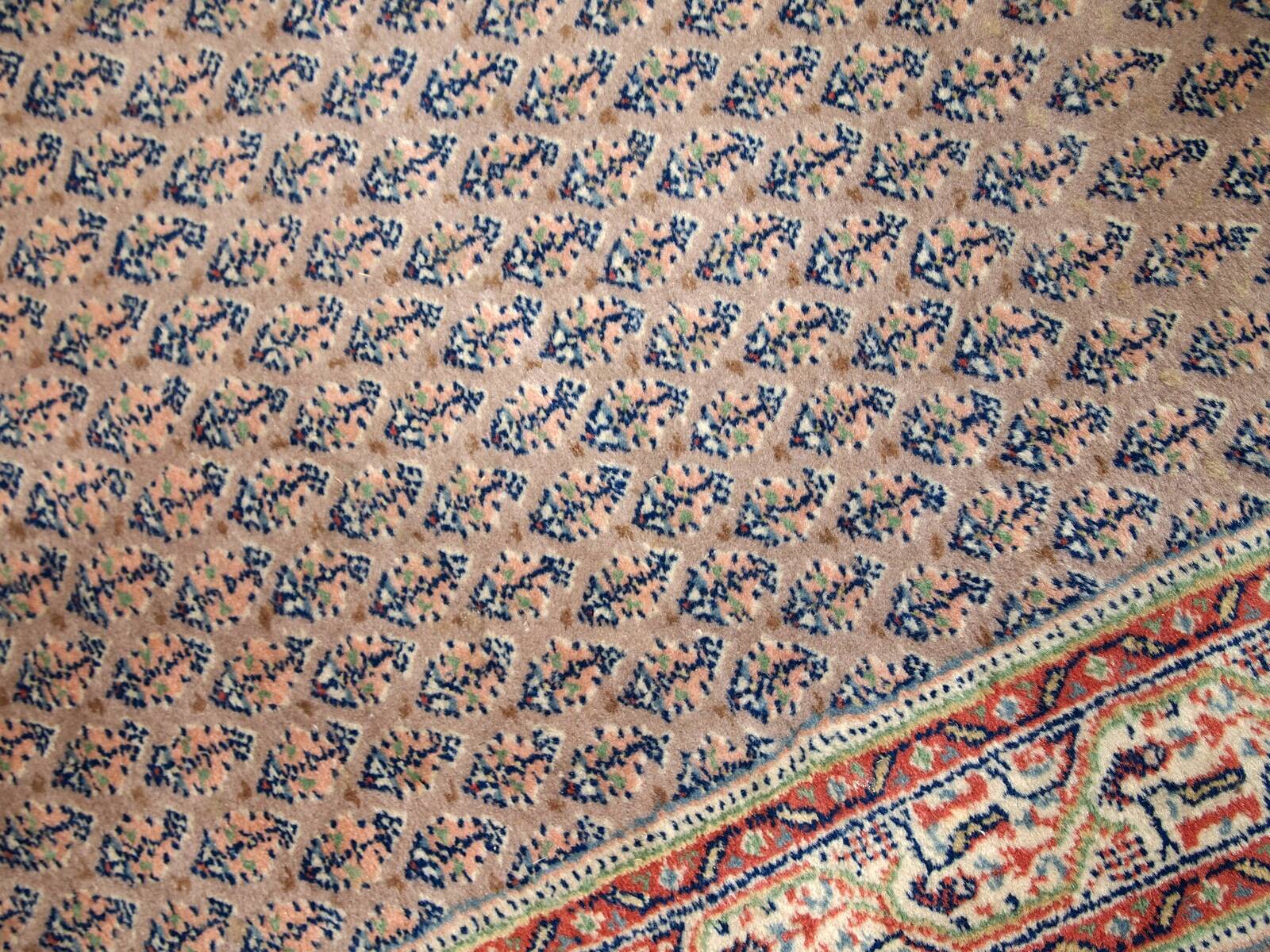 Tapis Vintage Seraband Indien en Laine (74cm x 301cm), Années 1970