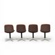 4 vintage chairs, model 231/5 in orange fabric by Wilkhahn.