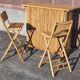 Bamboo counter or bar. (With 2 folding high chairs)