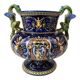 Vase forme médicis en faïence de gien