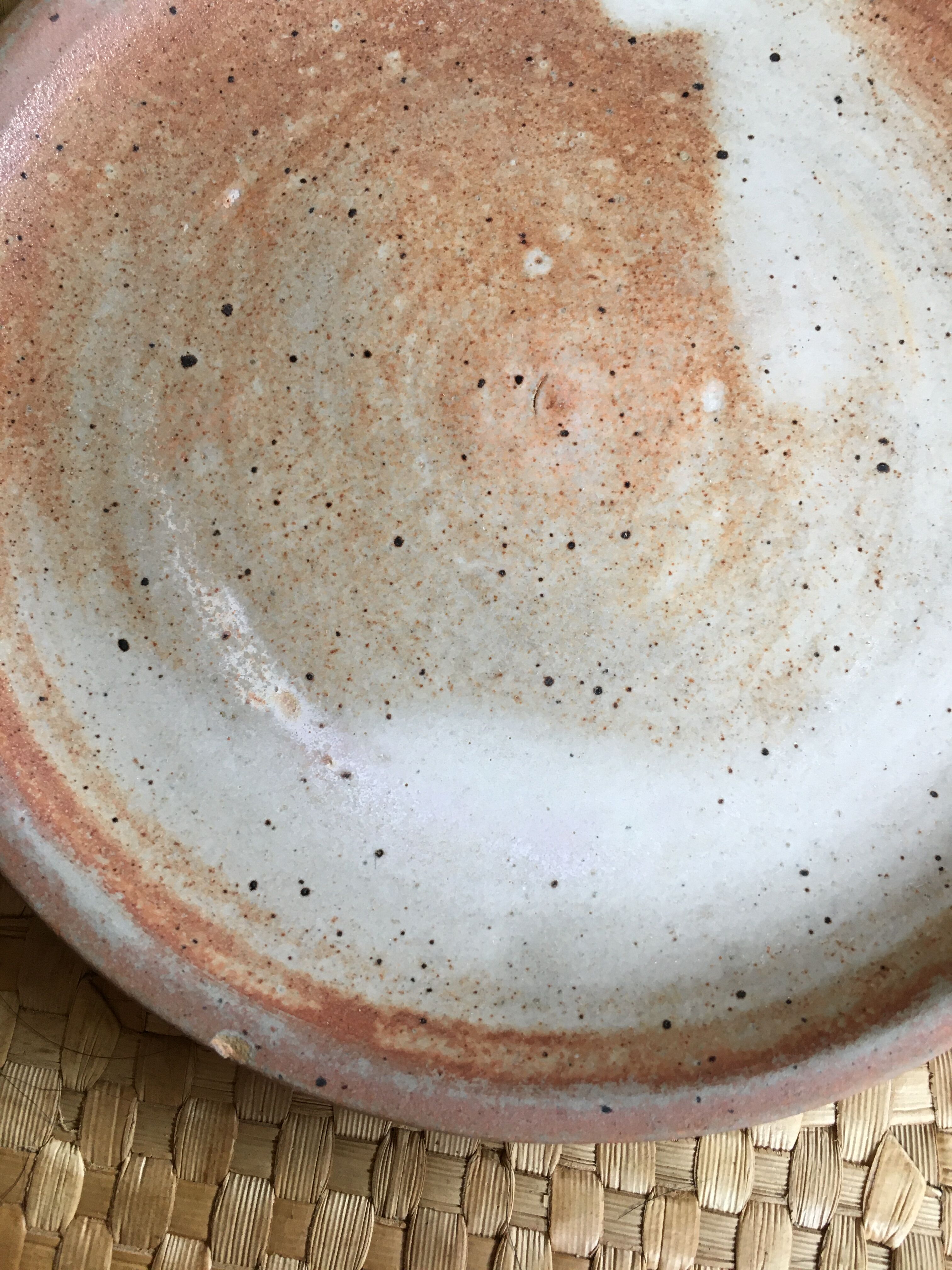 Series of 6 dessert plates in sandstone