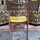 Suite de 4 chaises scandinaves skaï jaune