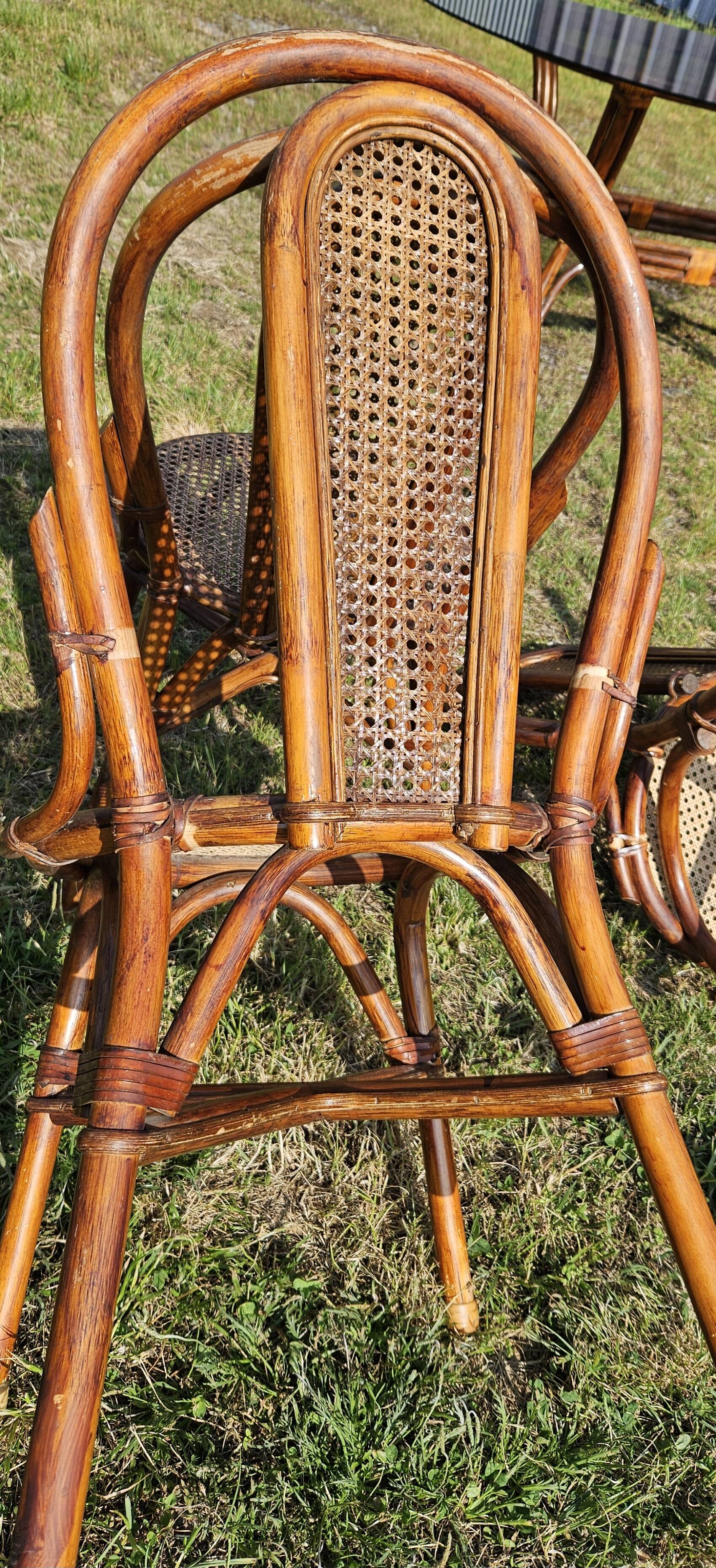 Vintage Rattan and Cane Dining Room