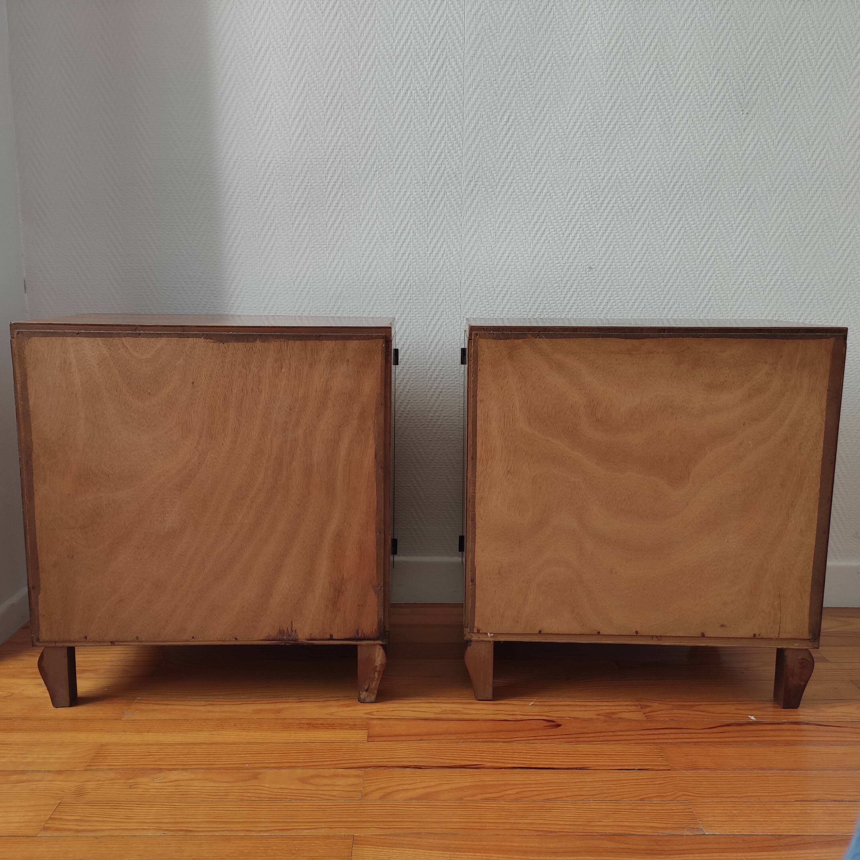 Pair of art deco bedside tables