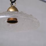 Brass and Glass Mid-Century Pendant Lights (7 Available)