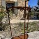 Wrought iron umbrella holder