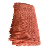 Orange chenille double bed cover