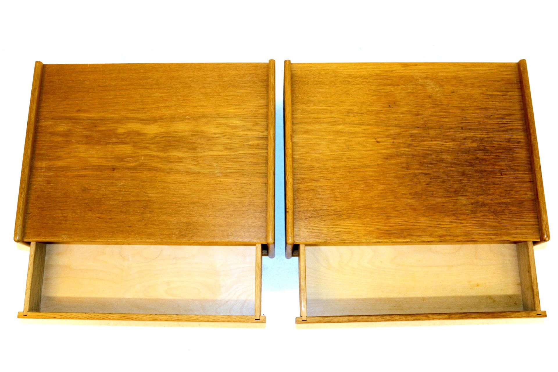 Oak hanging bedside tables 1960