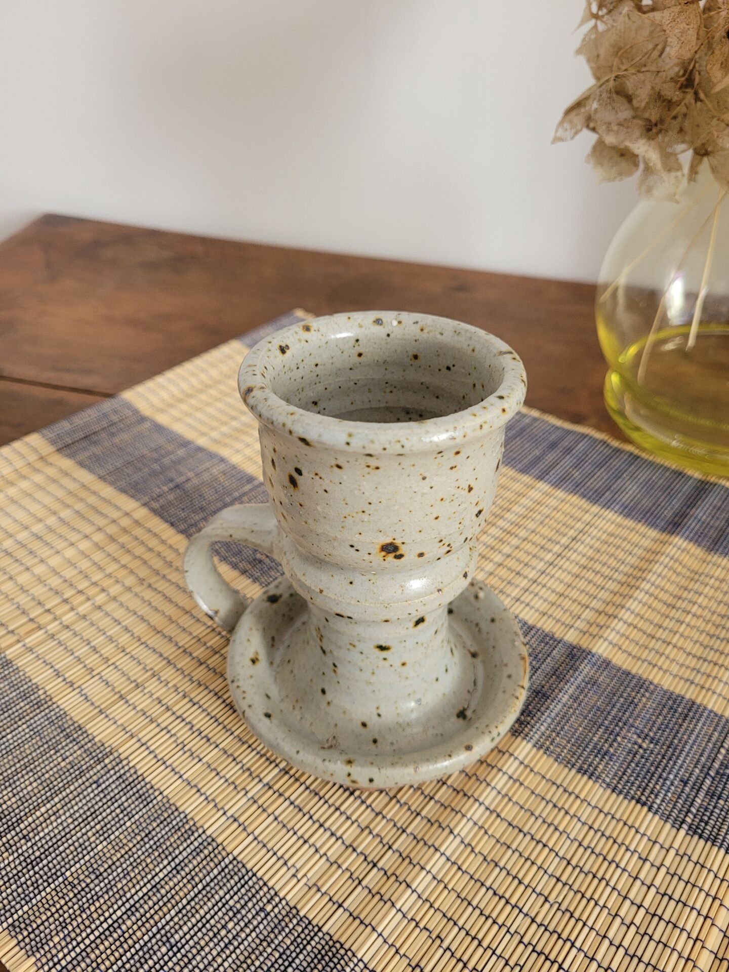 Pyrite stone candlestick by Gustave Tiffoche