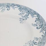 Plate on pedestal, iron earth, model Rocaille de Orchies, French manufacture