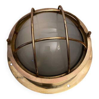 Brass nautical wall sconce