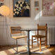Dining table in metal and smoked glass Roche Bobois
