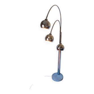 1970s chrome metal lily of the valley lamp