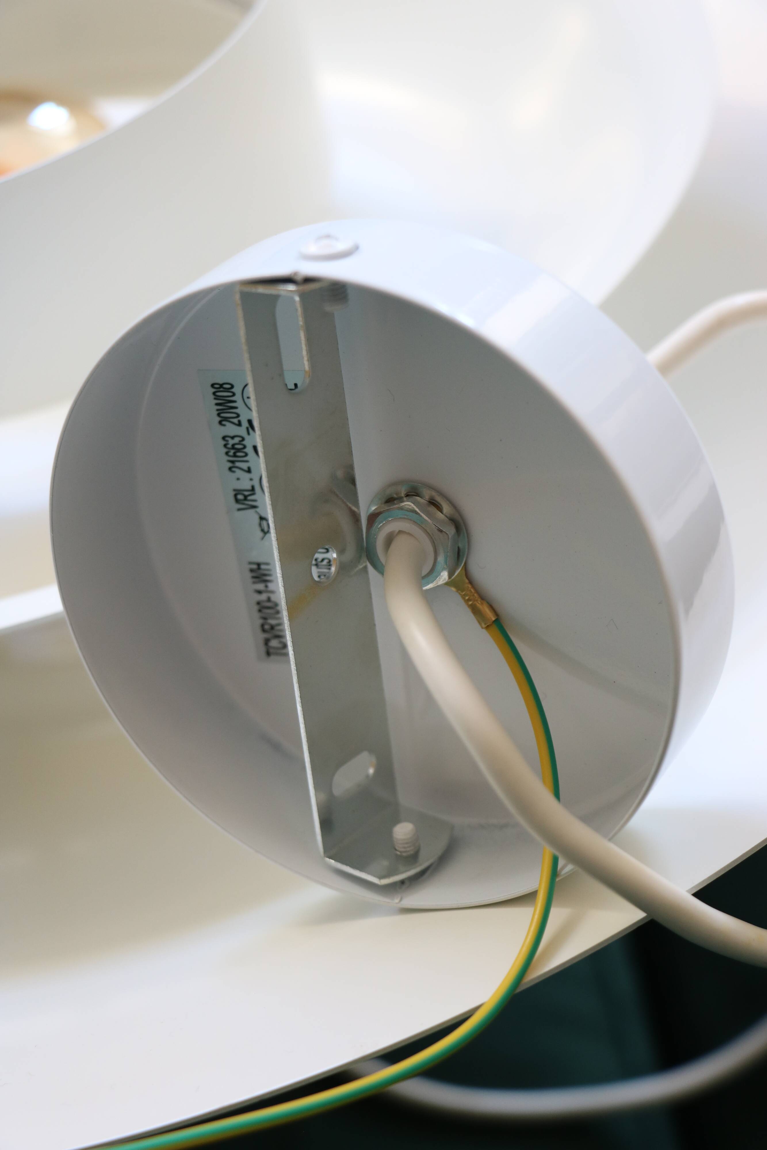 Ecophon Scandinavian pendant light, white metal