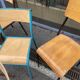 Set of 6 mismatched school chairs industrial