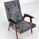 50s - 60s armchair in wood and fabric