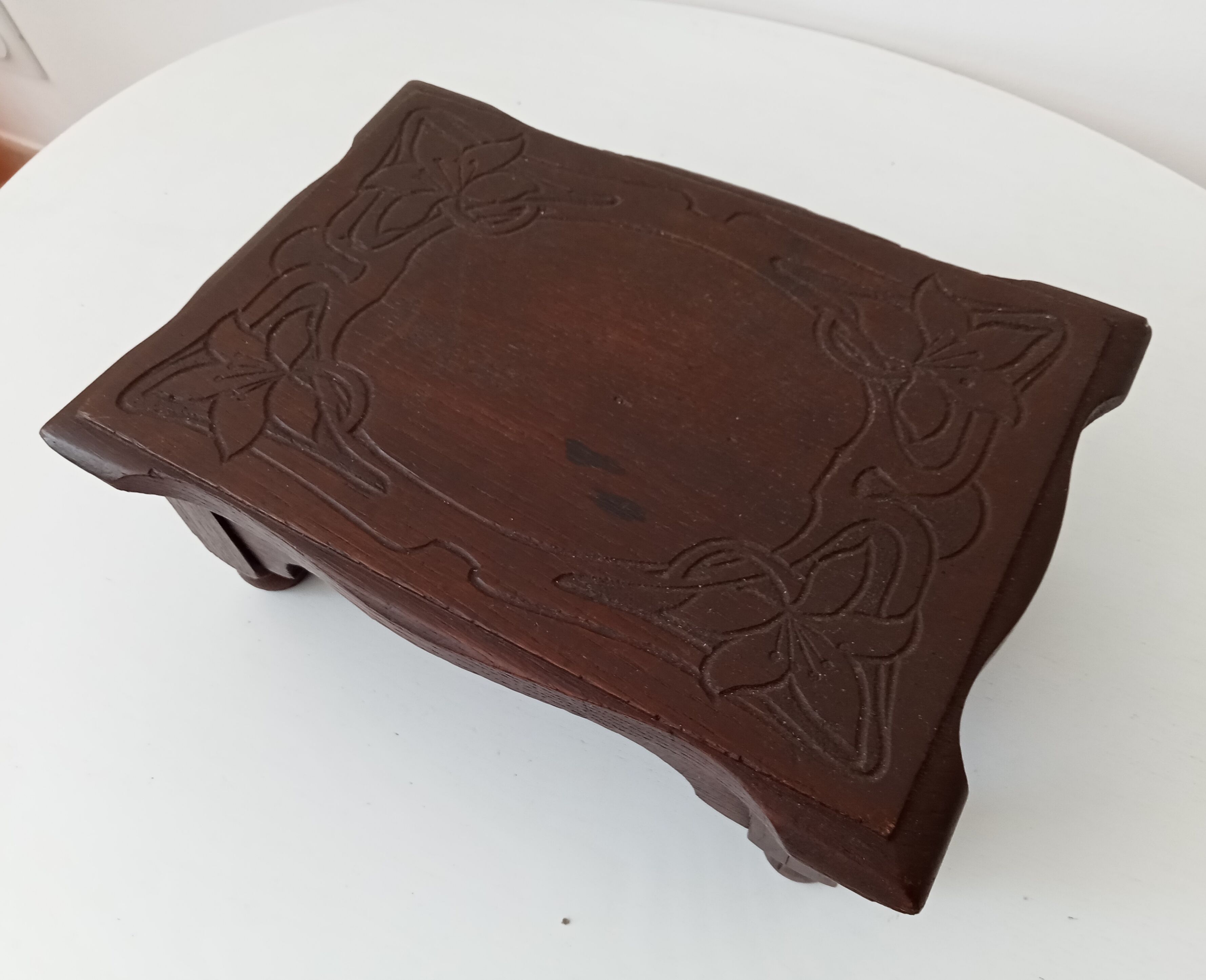 Antique carved wooden stool