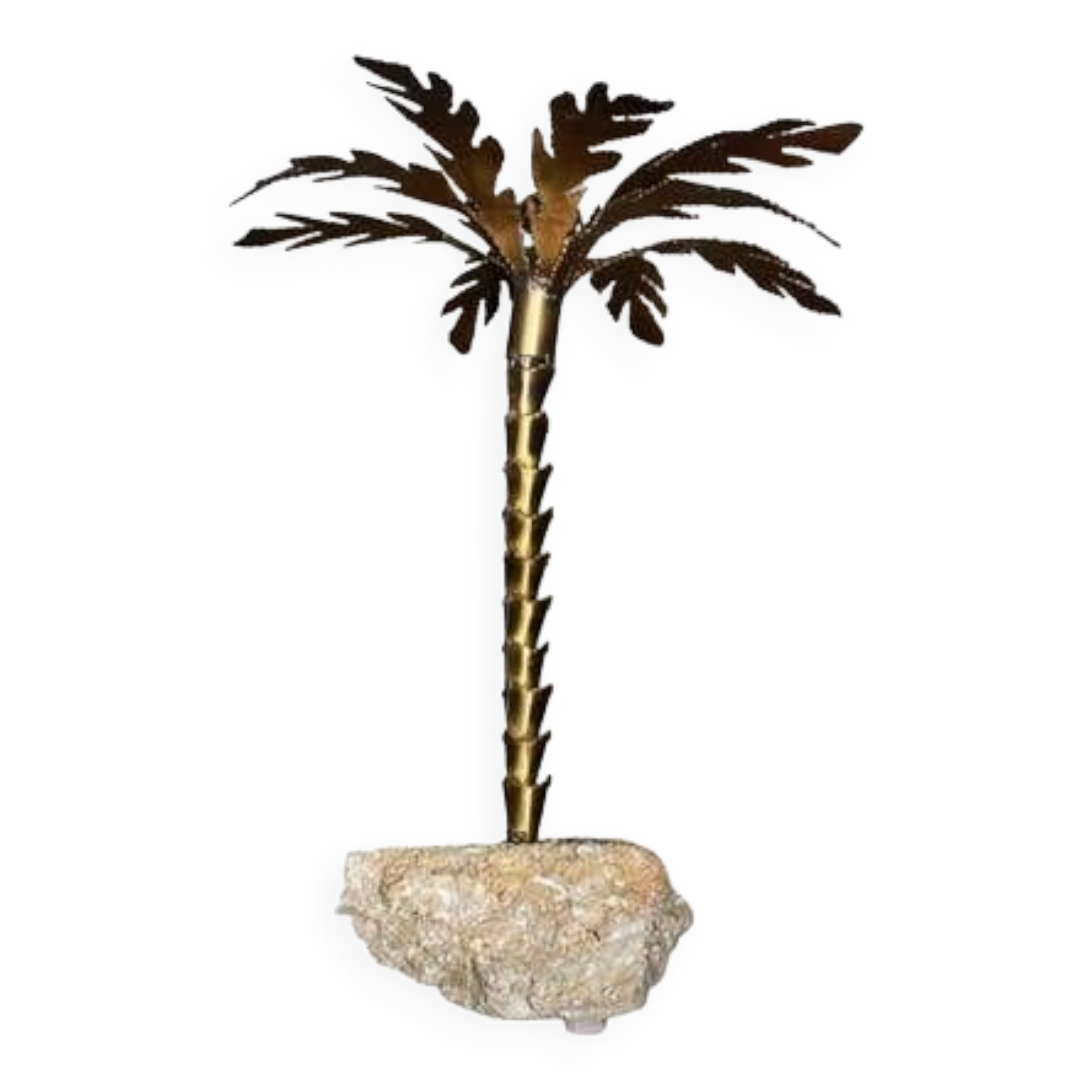Brutalist palm lamp, 1970.