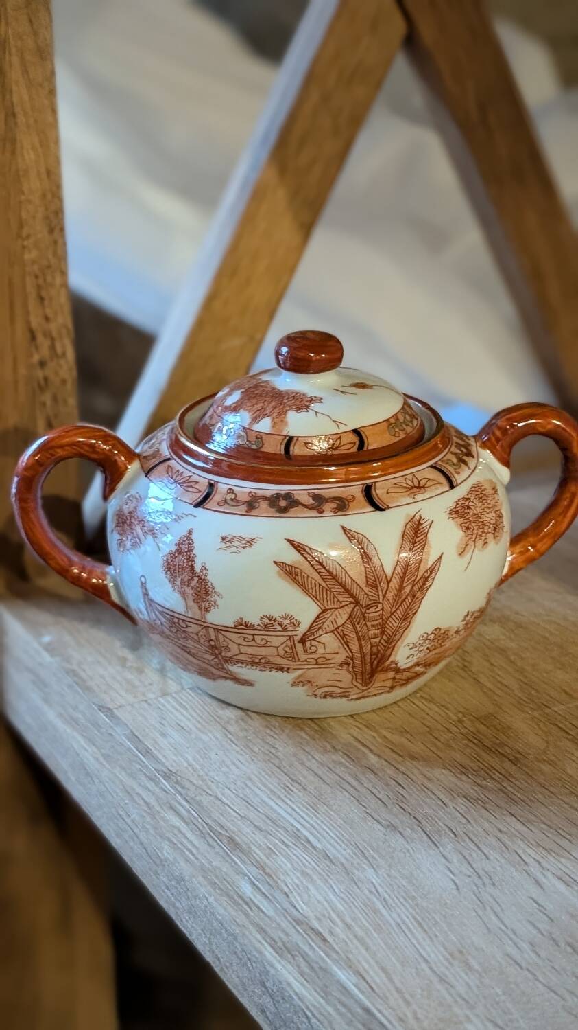 sucrier en porcelaine japonaise vintage