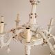 Large hand-painted gilded chandelier mangani ceramiche porcelain