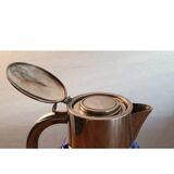 Superb orangeade jug in cobalt blue cut bohemian crystal