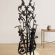 Antique cast iron hall stand, Victorian coat rack with marble base, ornate hall tree, 19th century