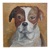 Portrait de chien peinture à l'huile