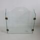 Glass and brass chimney fire barrier with 3 panels 1960 1970