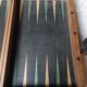 Backgammon game old wooden board game