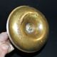 Antique push candle holder, 18th century gilded carved bronze candlestick.