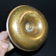 Antique push candle holder, 18th century gilded carved bronze candlestick.