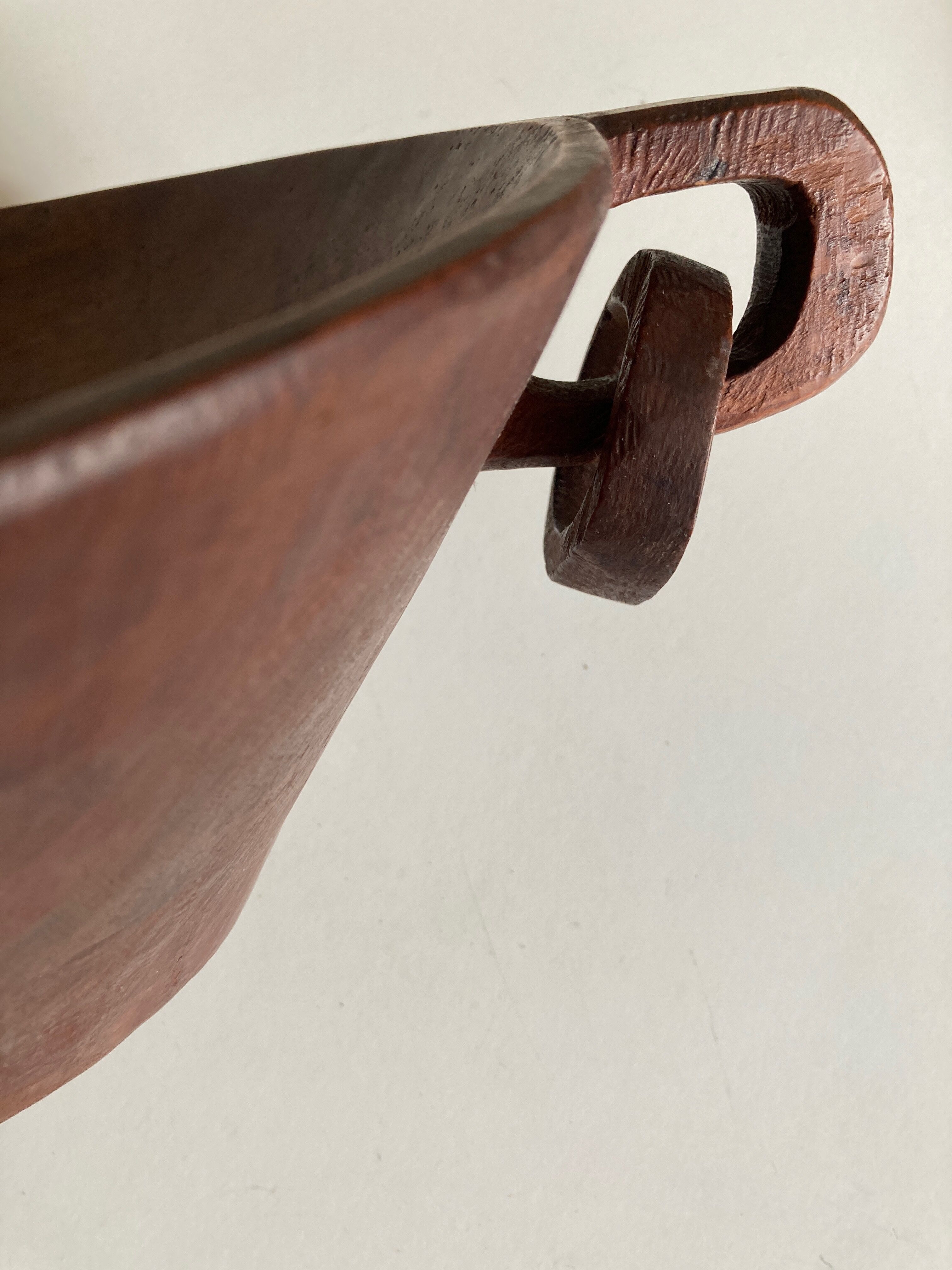Cutting centerpiece modernist African art in raw wood