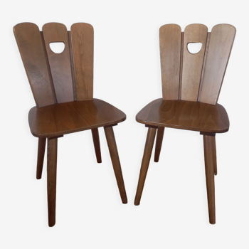 2 brutalist vintage chairs