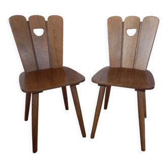 2 chaises vintage brutalistes