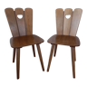 2 chaises vintage brutalistes