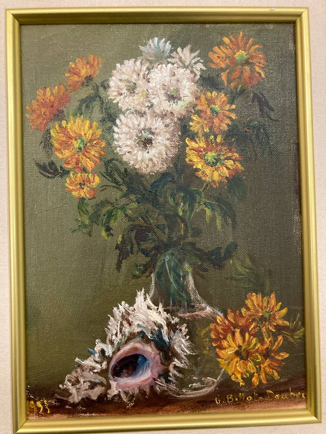 Oil on canvas bouquet