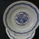 6 flat plates in earthenware from SAINT AMAND. Blue decoration.