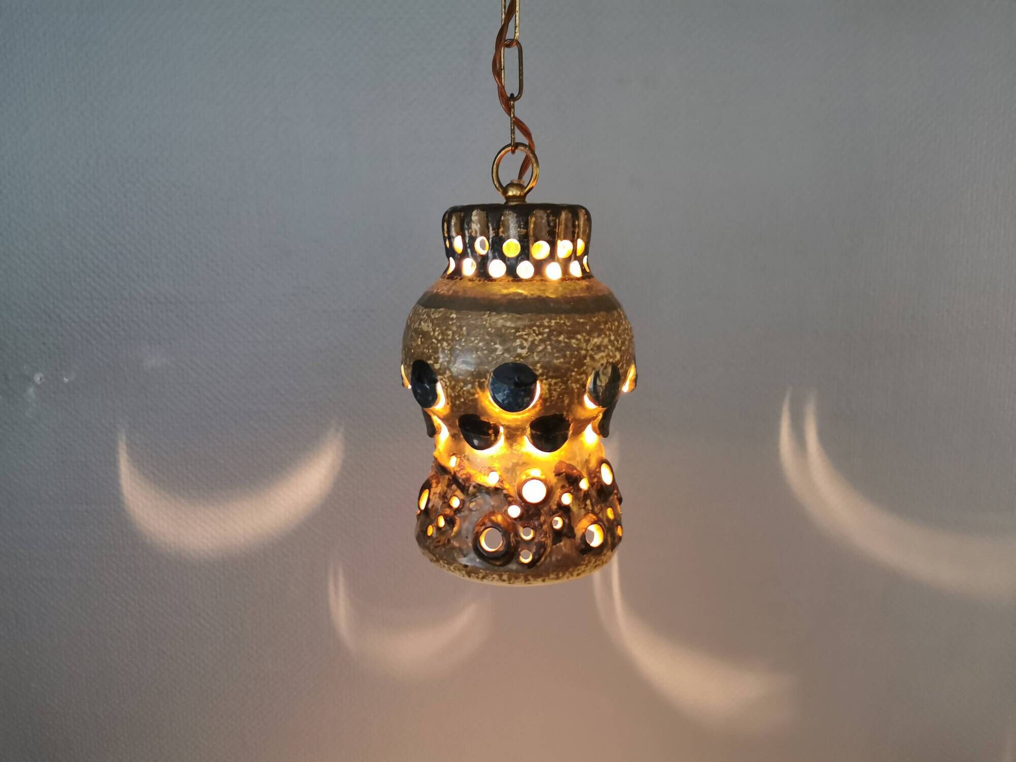 hanging lamp, probably designed by Jette Hellerøe for Axella Denmark, 1960s. But it is not stamped.